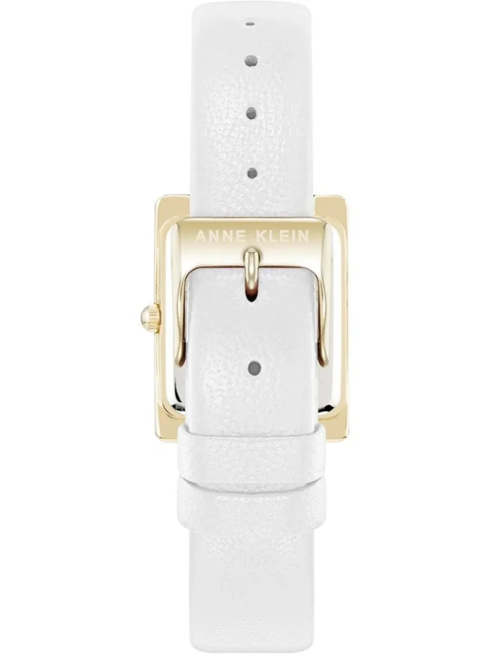 Anne Klein Women's White Gold Leather Strap Analog Quartz Solid Luxury Watch